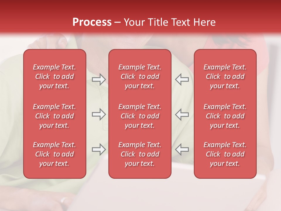 Couple In Living Room With Laptop Smiling PowerPoint Template