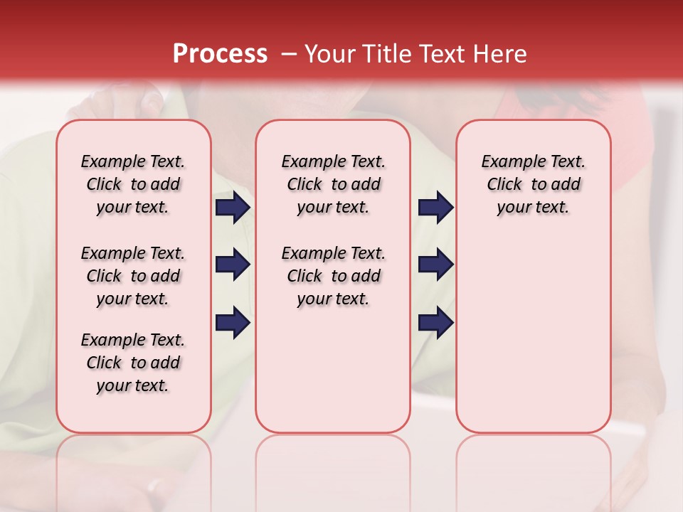 Couple In Living Room With Laptop Smiling PowerPoint Template