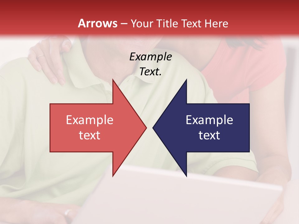 Couple In Living Room With Laptop Smiling PowerPoint Template