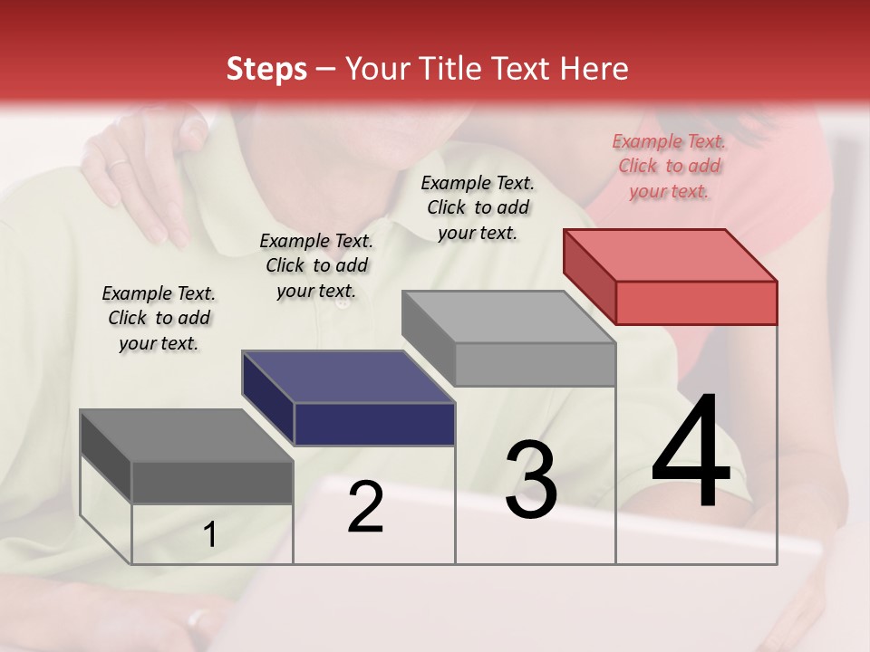 Couple In Living Room With Laptop Smiling PowerPoint Template