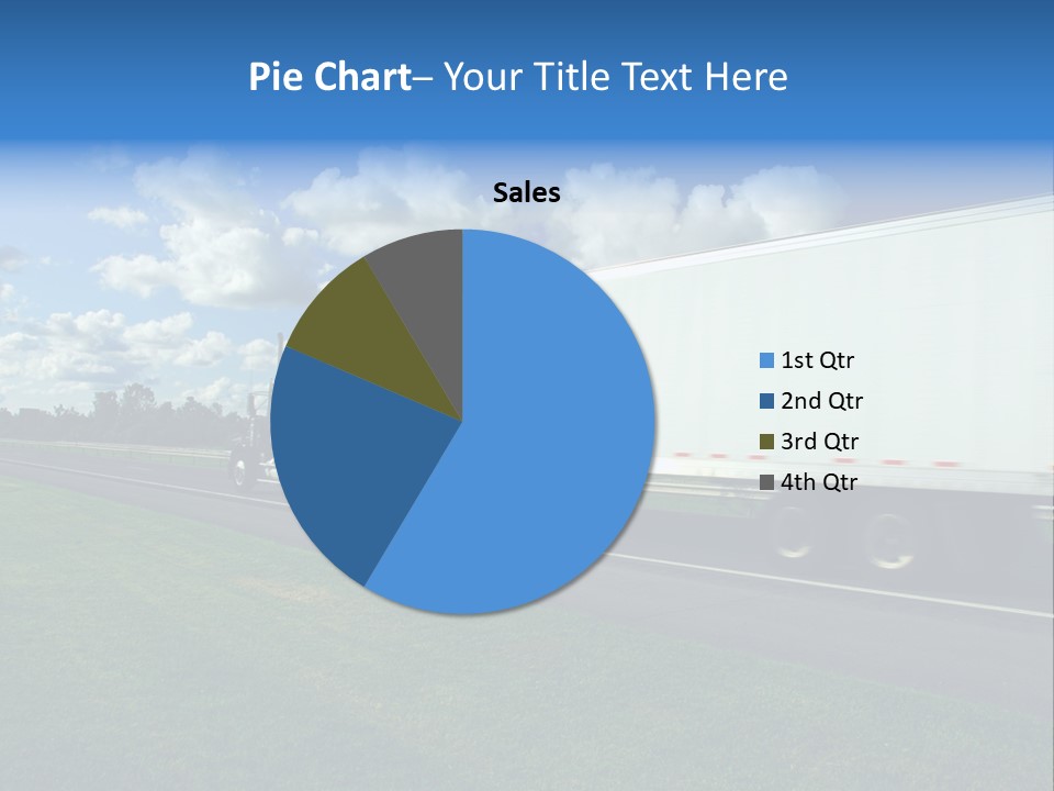 Fast Moving Truck On Highway, Blurred Because Of Motion PowerPoint Template