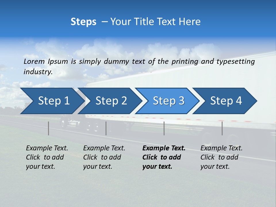 Fast Moving Truck On Highway, Blurred Because Of Motion PowerPoint Template