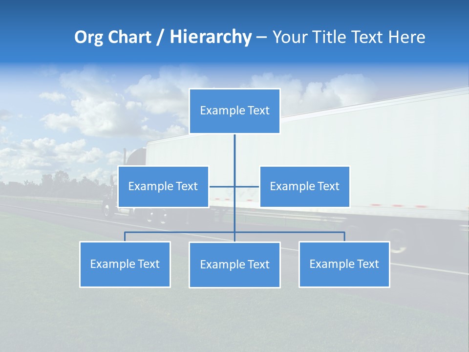 Fast Moving Truck On Highway, Blurred Because Of Motion PowerPoint Template