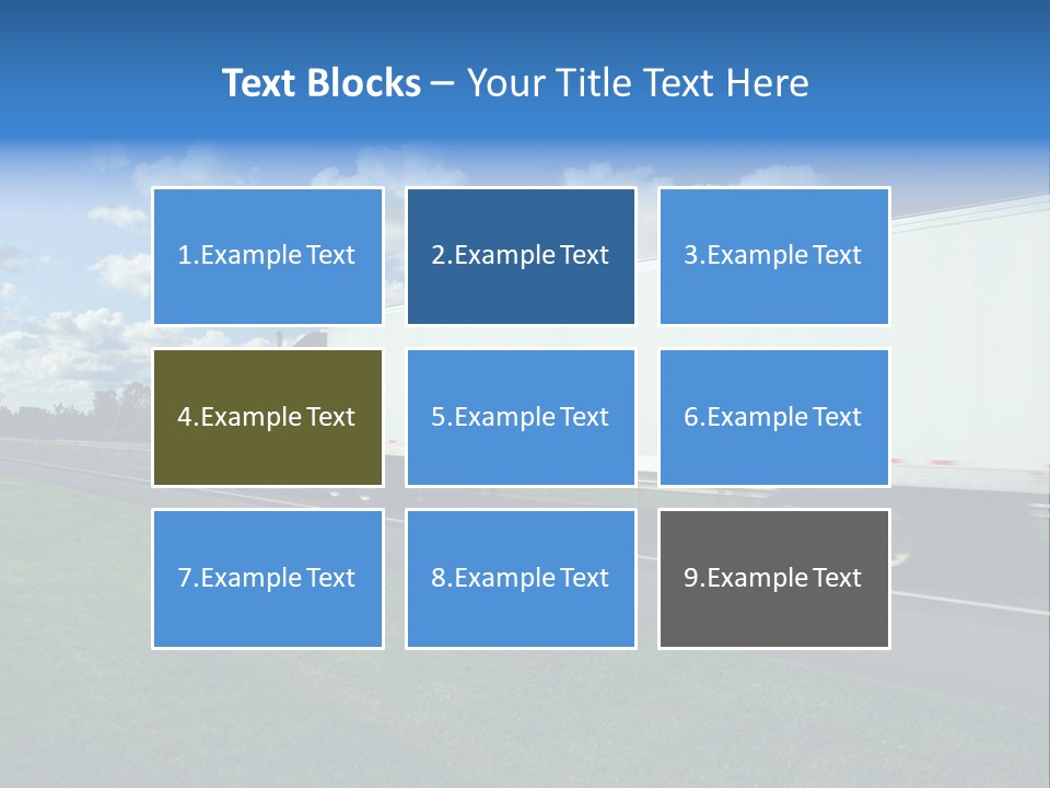 Fast Moving Truck On Highway, Blurred Because Of Motion PowerPoint Template