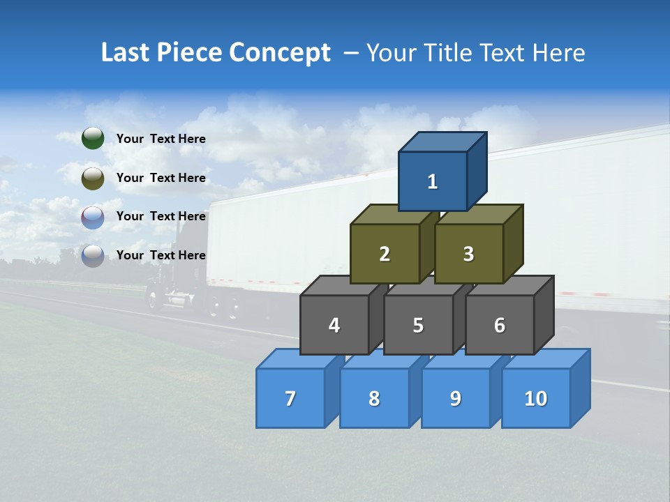 Fast Moving Truck On Highway, Blurred Because Of Motion PowerPoint Template