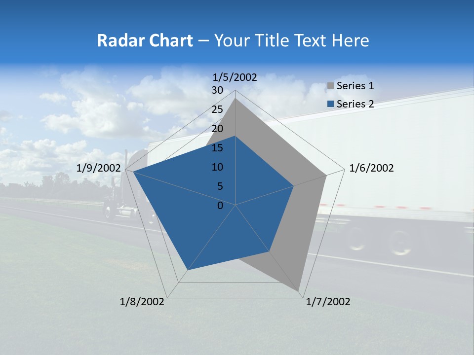 Fast Moving Truck On Highway, Blurred Because Of Motion PowerPoint Template