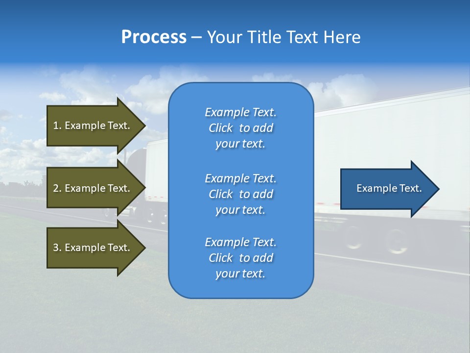 Fast Moving Truck On Highway, Blurred Because Of Motion PowerPoint Template