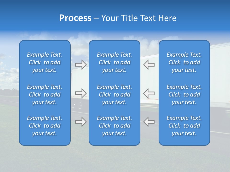 Fast Moving Truck On Highway, Blurred Because Of Motion PowerPoint Template