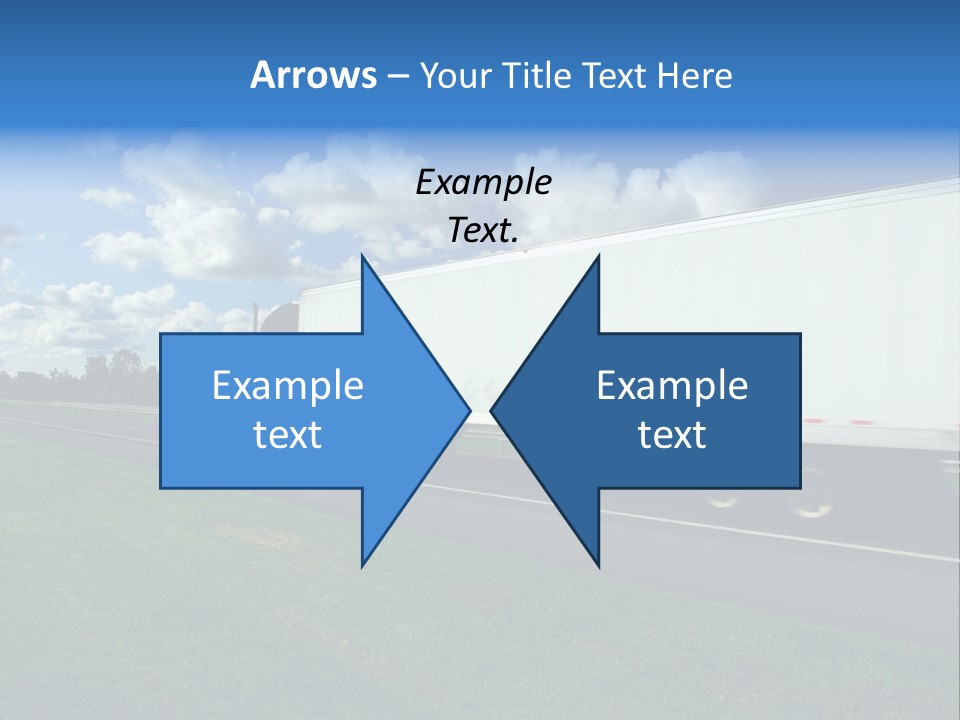 Fast Moving Truck On Highway, Blurred Because Of Motion PowerPoint Template