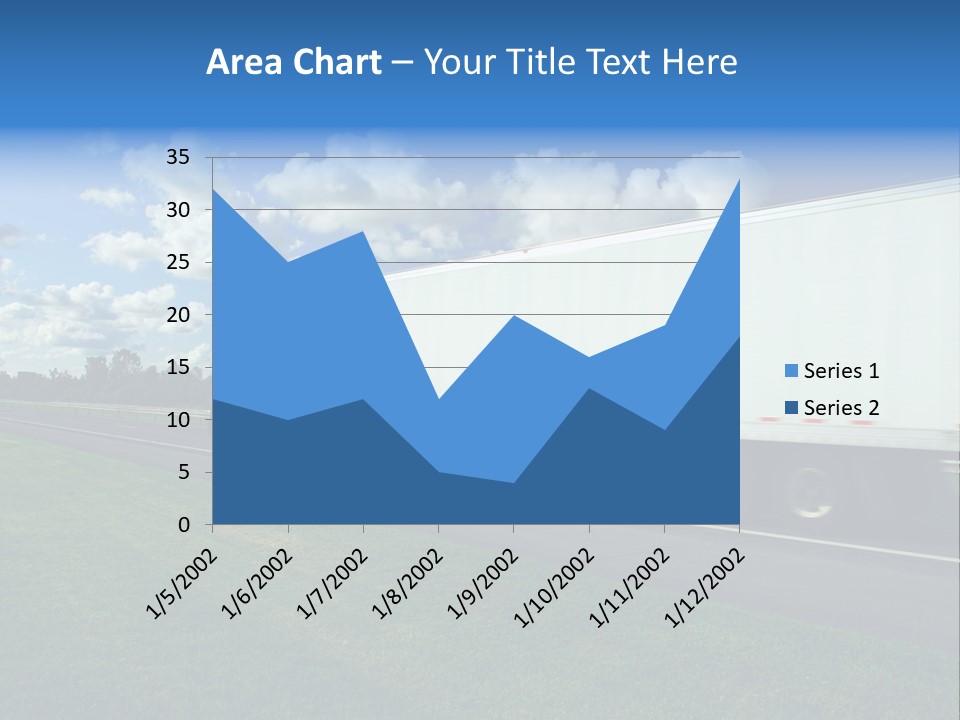 Fast Moving Truck On Highway, Blurred Because Of Motion PowerPoint Template