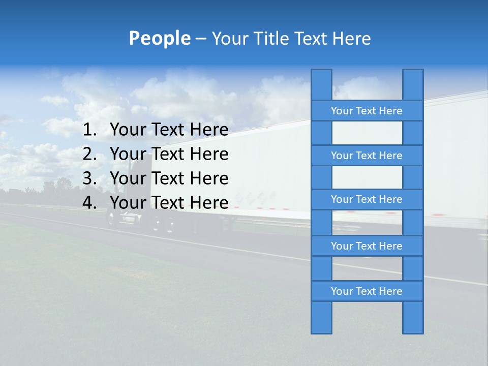 Fast Moving Truck On Highway, Blurred Because Of Motion PowerPoint Template