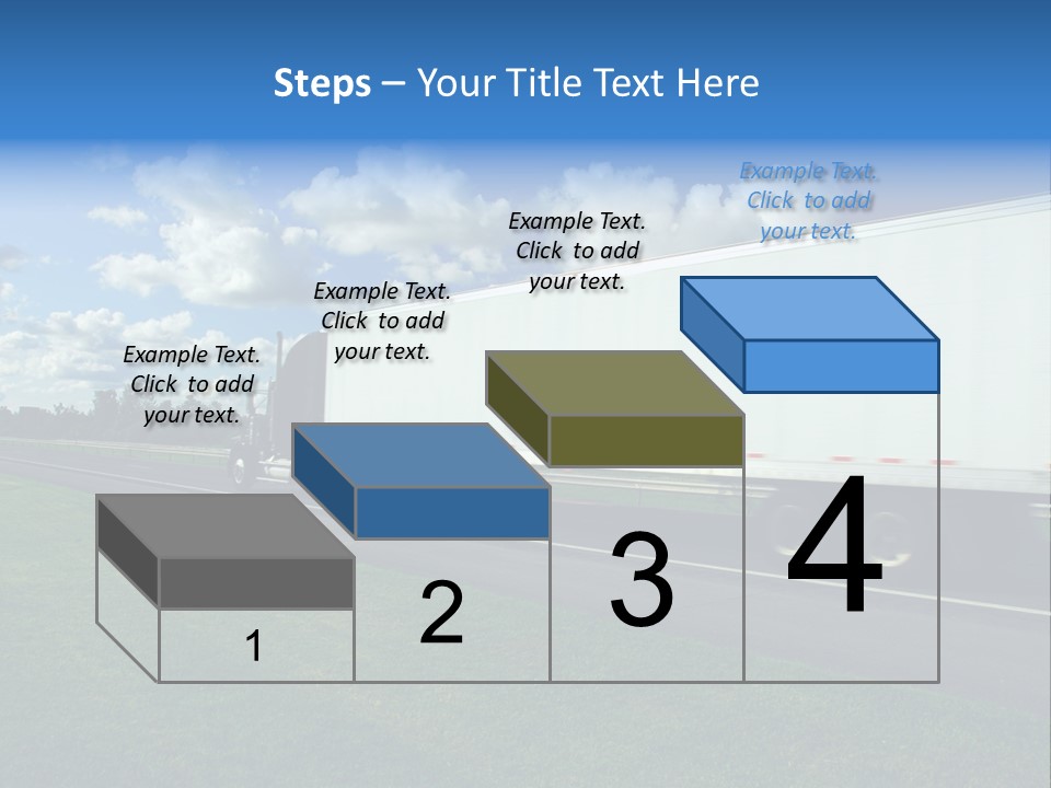Fast Moving Truck On Highway, Blurred Because Of Motion PowerPoint Template