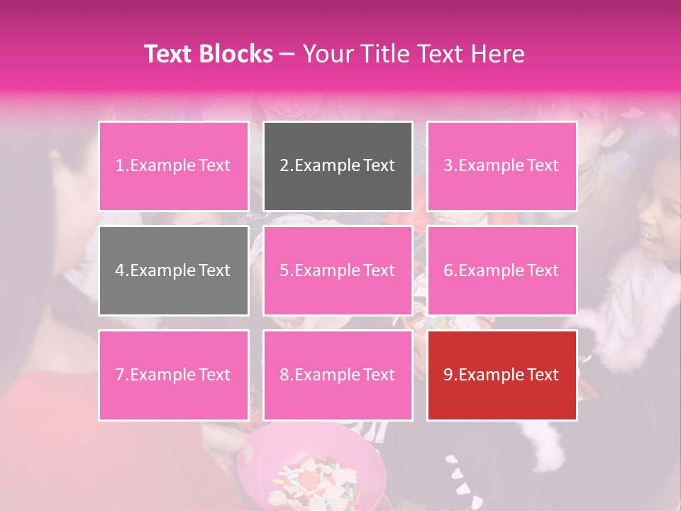 Six Children In Costumes Trick Or Treating At Woman's House PowerPoint Template