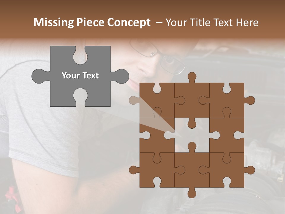 Man Looking Up PowerPoint Template