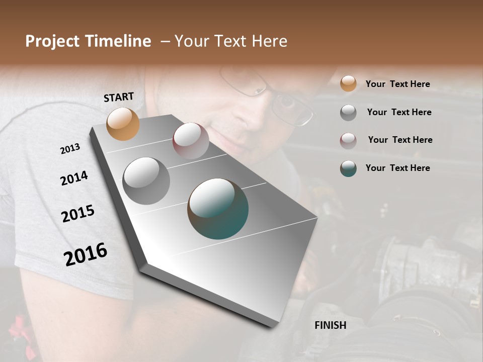 Man Looking Up PowerPoint Template