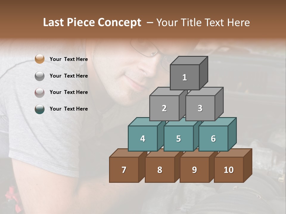 Man Looking Up PowerPoint Template