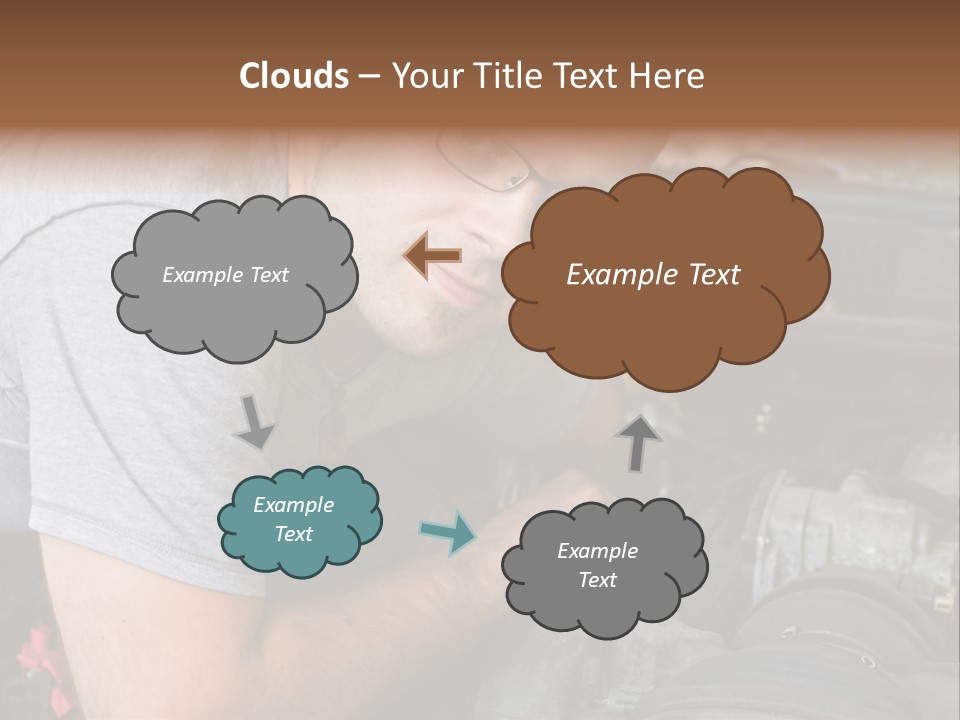 Man Looking Up PowerPoint Template