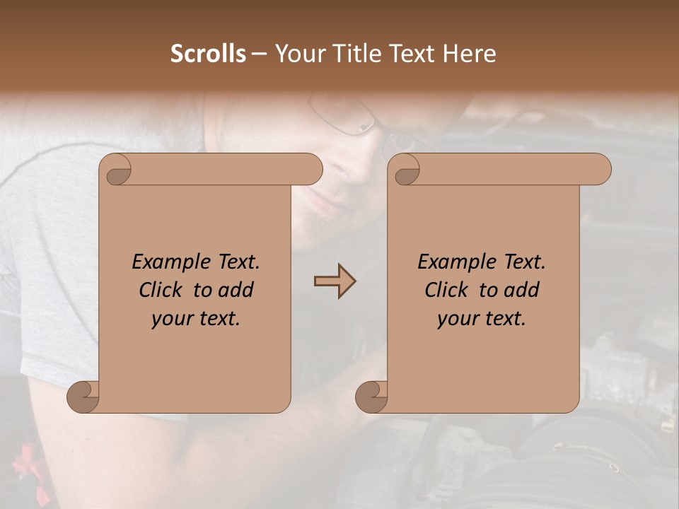 Man Looking Up PowerPoint Template