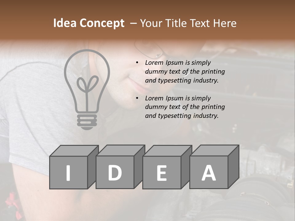 Man Looking Up PowerPoint Template