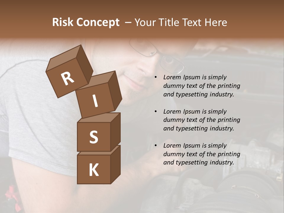 Man Looking Up PowerPoint Template