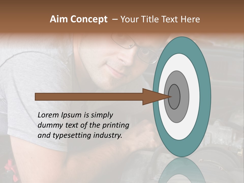 Man Looking Up PowerPoint Template