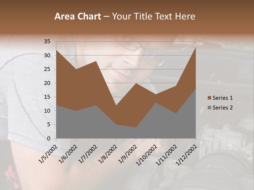 Man Looking Up PowerPoint Template