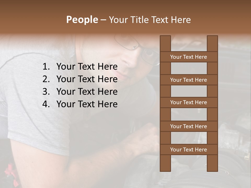 Man Looking Up PowerPoint Template