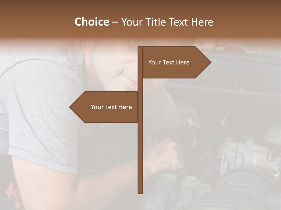 Man Looking Up PowerPoint Template