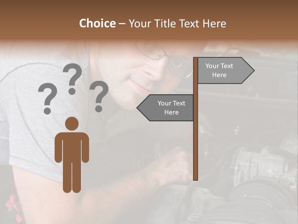 Man Looking Up PowerPoint Template