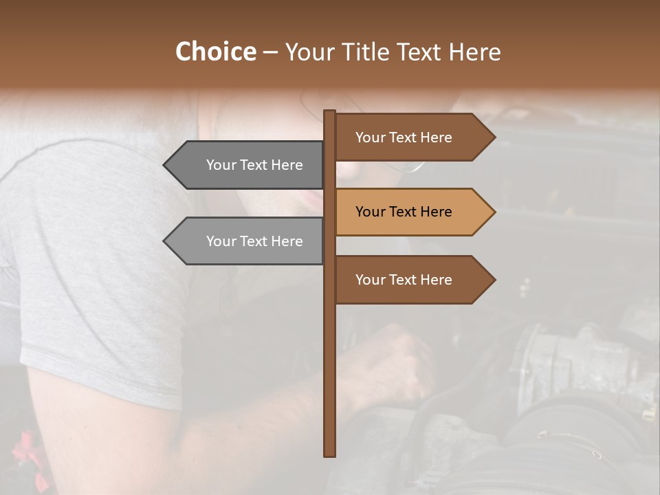 Man Looking Up PowerPoint Template
