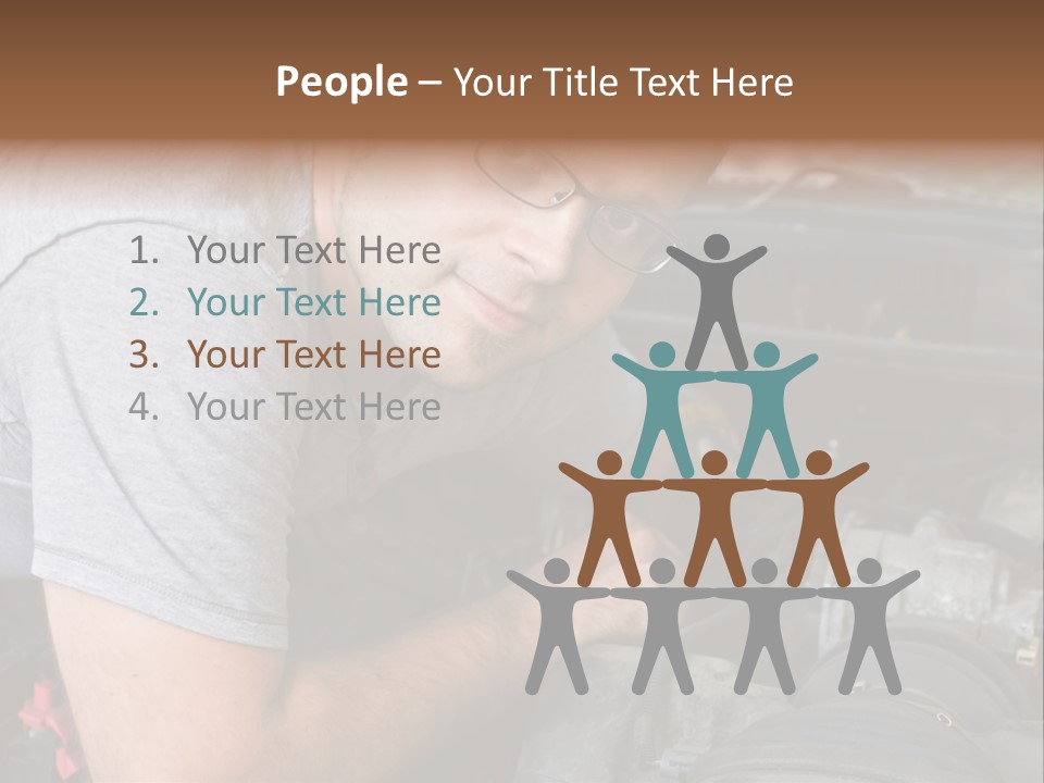 Man Looking Up PowerPoint Template