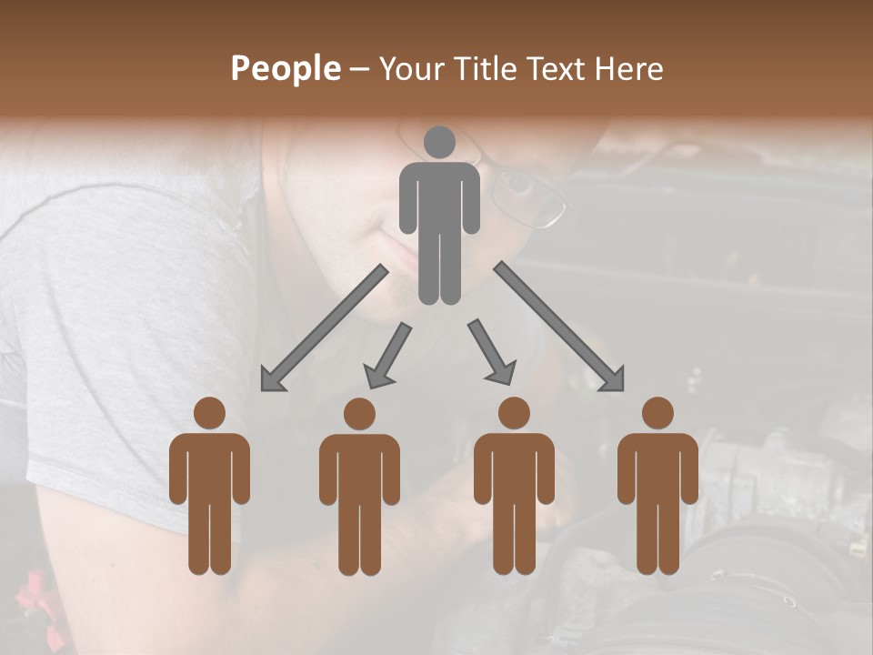 Man Looking Up PowerPoint Template