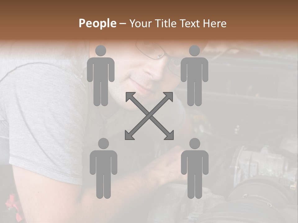 Man Looking Up PowerPoint Template