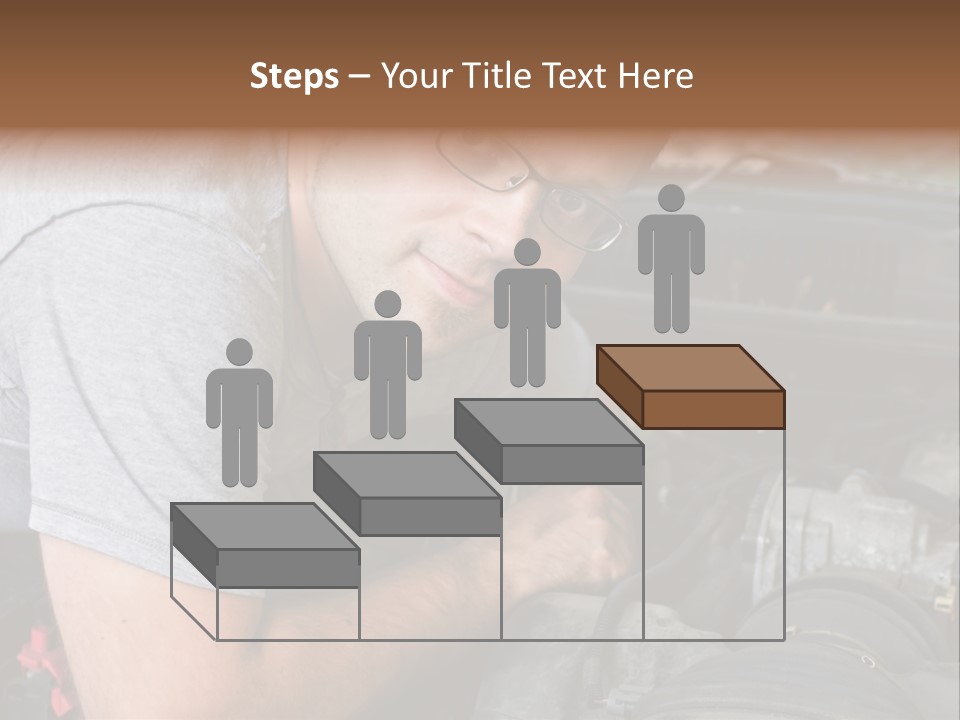 Man Looking Up PowerPoint Template
