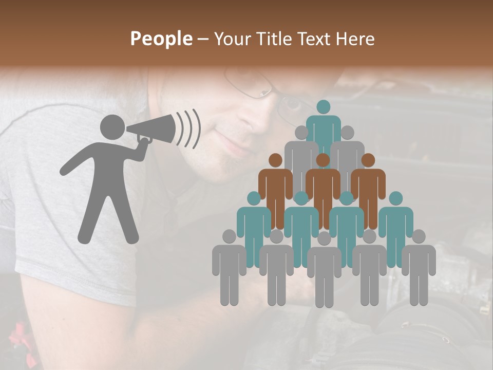 Man Looking Up PowerPoint Template