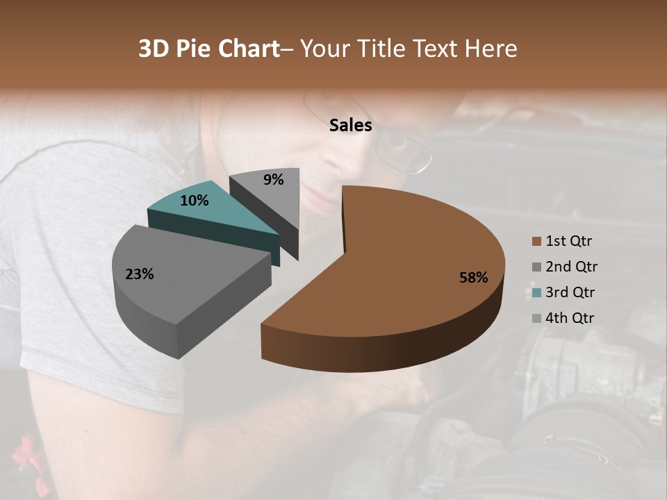 Man Looking Up PowerPoint Template