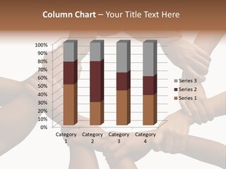 Ring Of Hands Giving A Teamwork Theme PowerPoint Template