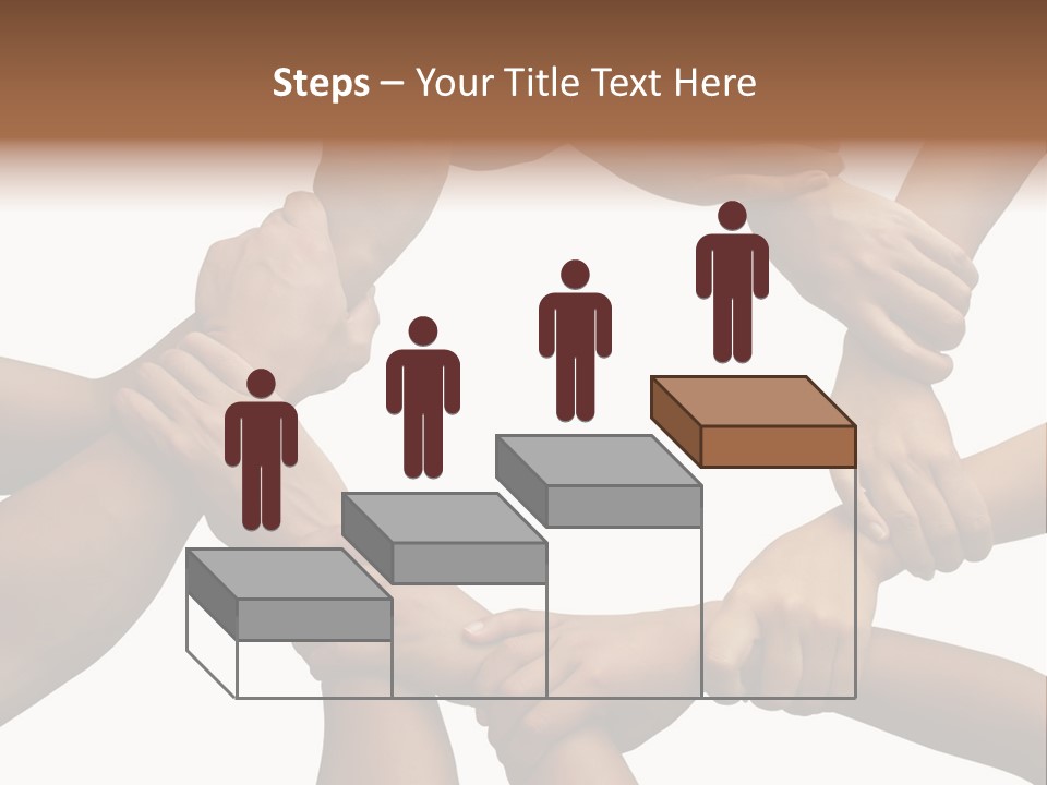 Ring Of Hands Giving A Teamwork Theme PowerPoint Template