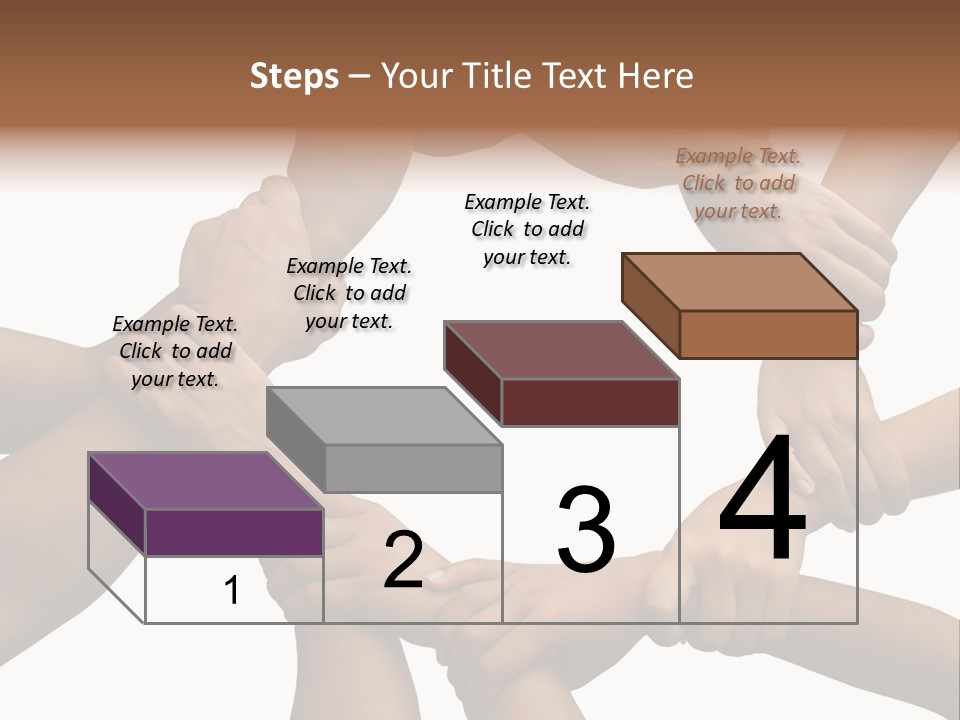 Ring Of Hands Giving A Teamwork Theme PowerPoint Template