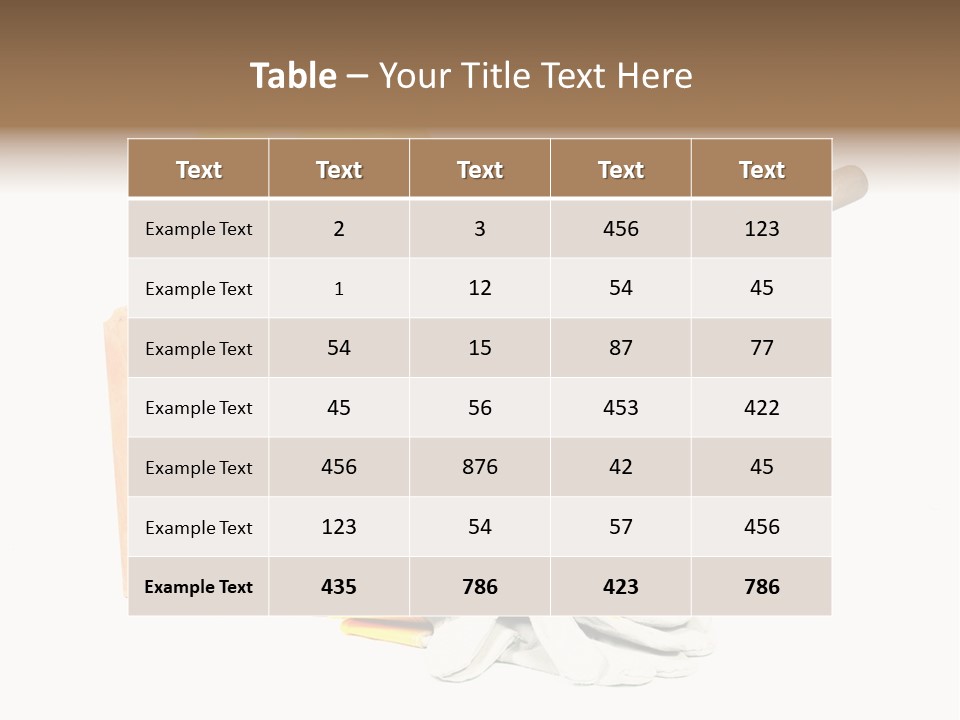 Perforated Bricks, Stainless Steel Trowel, Yellow Helmet And Protective Gloves Isolated On White PowerPoint Template