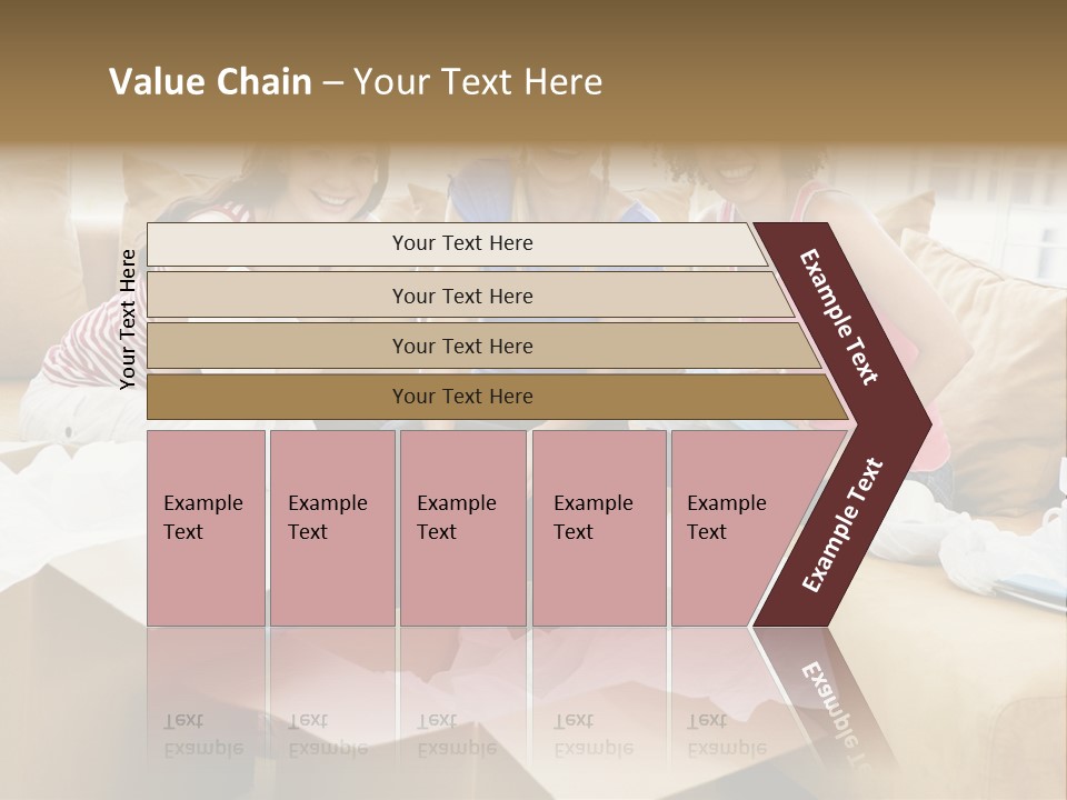 Three Girl Friends Unpacking Boxes In New Home Smiling PowerPoint Template