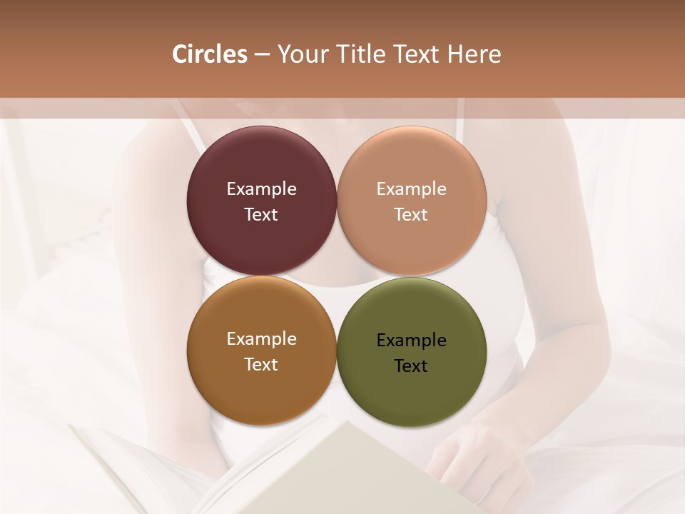 Pregnant Woman In Bedroom Reading Book PowerPoint Template