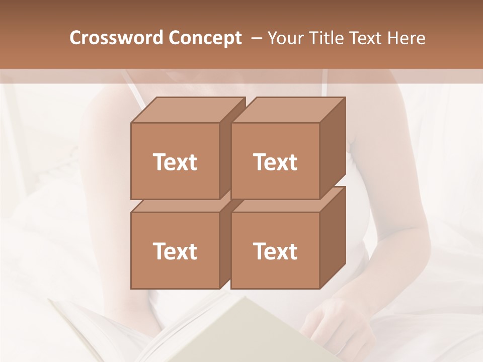 Pregnant Woman In Bedroom Reading Book PowerPoint Template