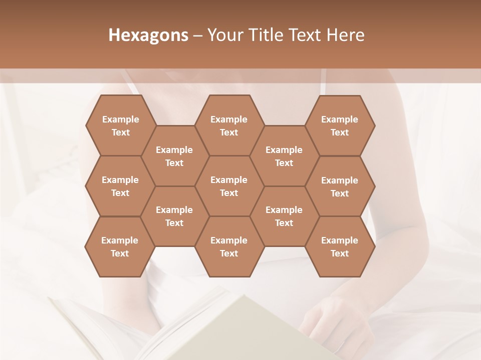 Pregnant Woman In Bedroom Reading Book PowerPoint Template