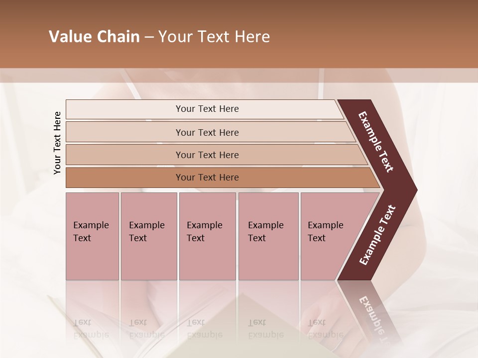 Pregnant Woman In Bedroom Reading Book PowerPoint Template