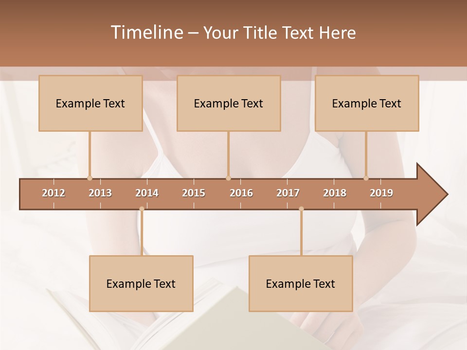 Pregnant Woman In Bedroom Reading Book PowerPoint Template