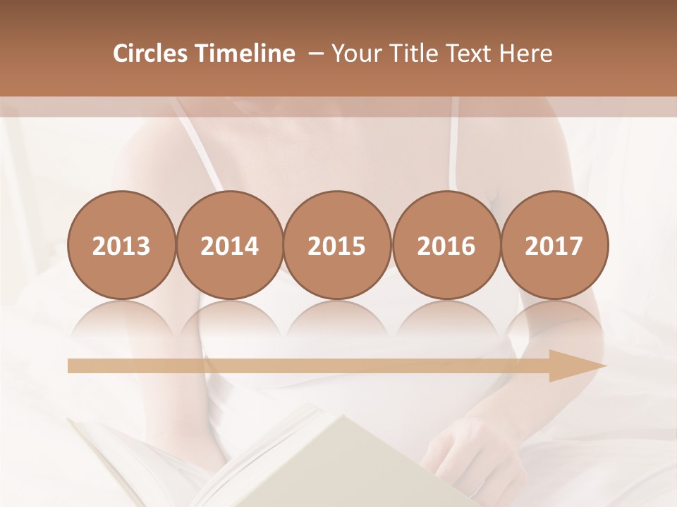 Pregnant Woman In Bedroom Reading Book PowerPoint Template