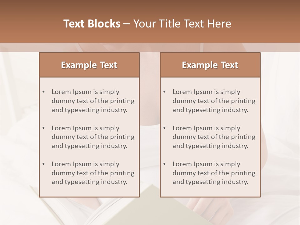Pregnant Woman In Bedroom Reading Book PowerPoint Template