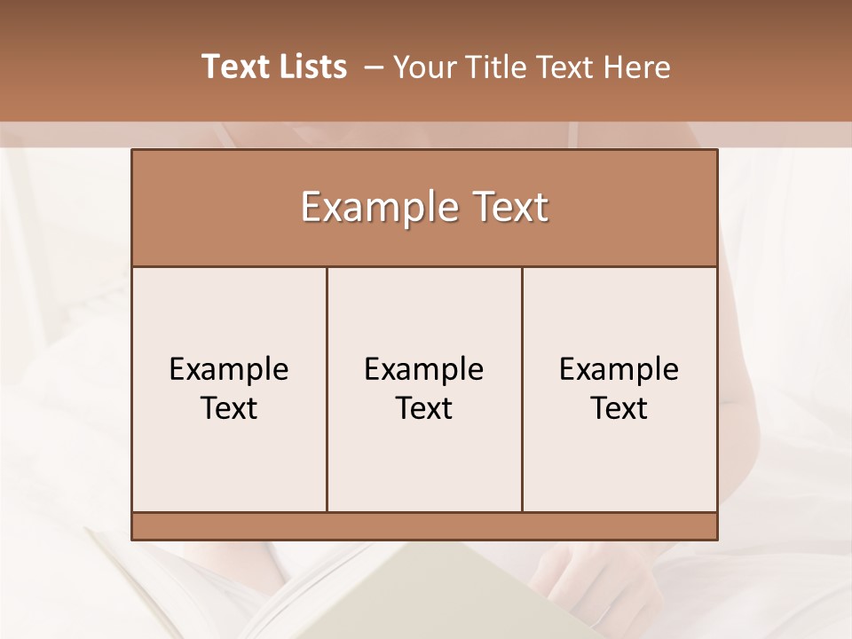 Pregnant Woman In Bedroom Reading Book PowerPoint Template
