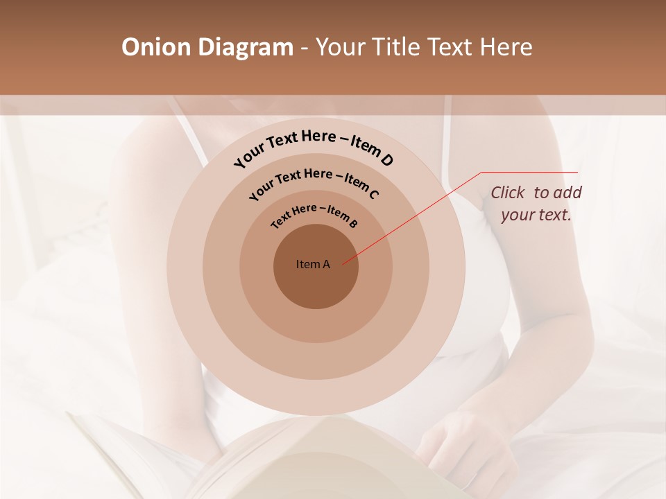 Pregnant Woman In Bedroom Reading Book PowerPoint Template